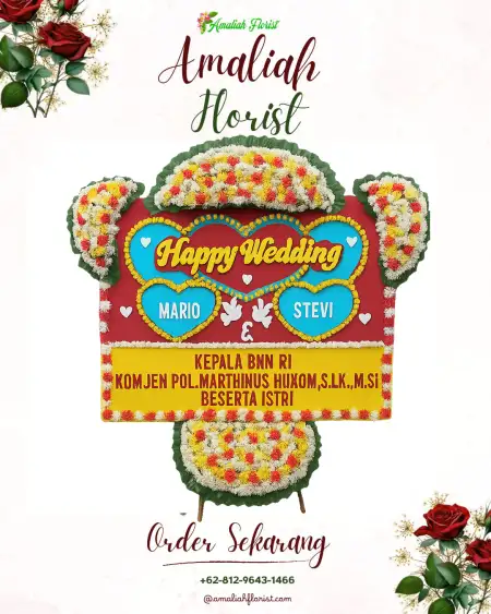 Papan Bunga Pernikahan Landih